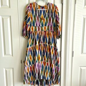 La Plage Linen Midi Dress XS